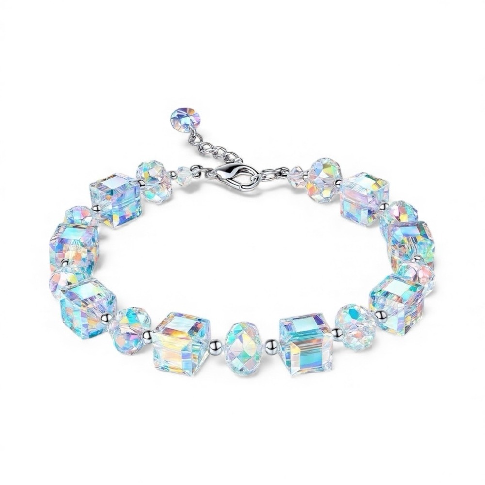 Austrian Crystal Sparkling White Gold Finish Bracelet